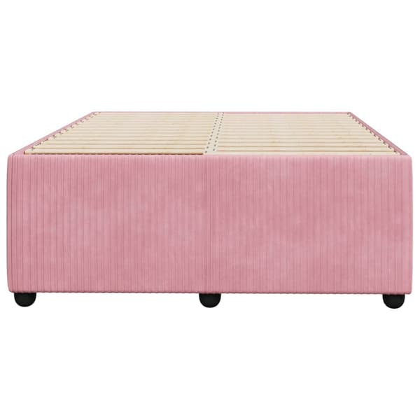 vidaXL Sängram rosa 120x200 cm sammet Rosa