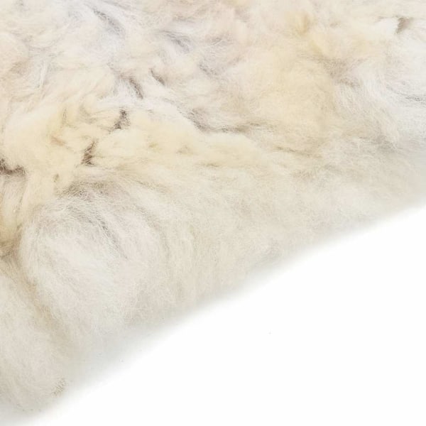 vidaXL Fårskinn gräddvit (60-70)x(90-100) cm Kräm
