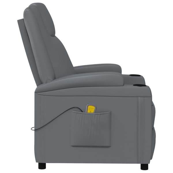 vidaXL Massagefåtölj antracit konstläder Antracit