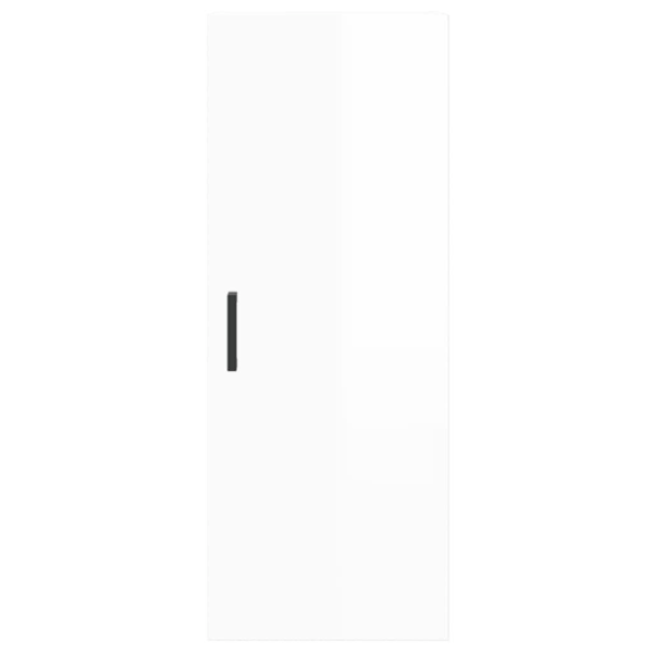 vidaXL Högskåp vit högglans 34,5x34x180 cm konstruerat trä Vit