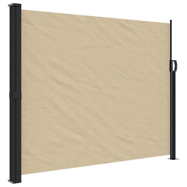 vidaXL Indragbar sidomarkis beige 160x500 cm Beige