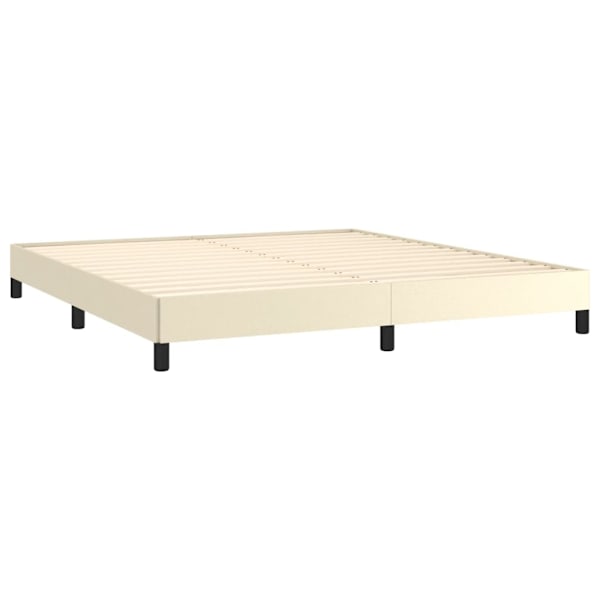 vidaXL Sängram gräddvit 160x200 cm konstläder Kräm