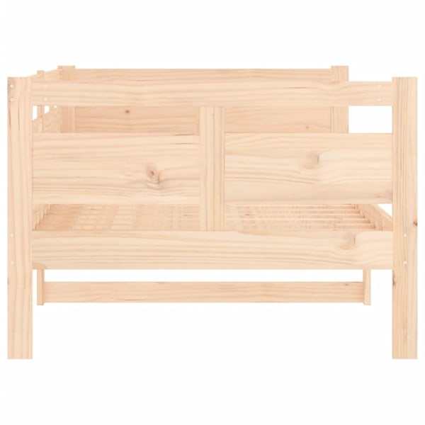 vidaXL Dagbädd massiv furu 90x190 cm Brun