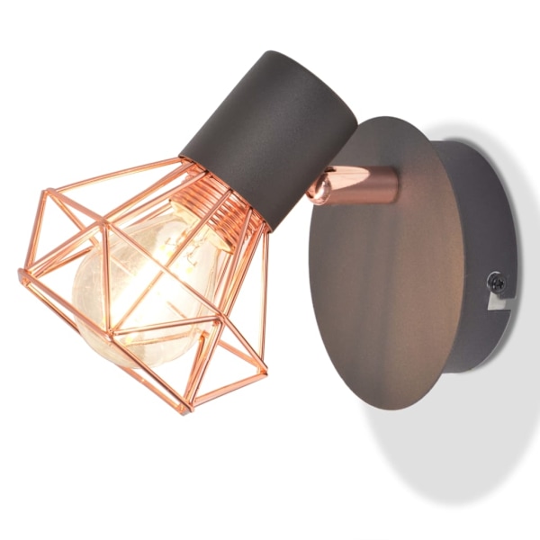 vidaXL Vägglampor 2 st med LED-filamentlampor 8 W multifärg