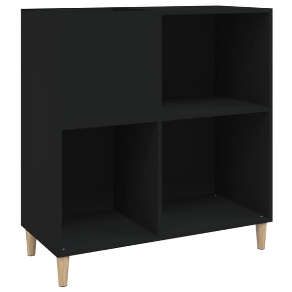 vidaXL Stereobänk svart 84x38x89 cm konstruerat trä art