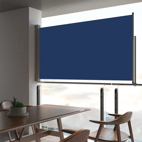 vidaXL Infällbar sidomarkis 160x300 cm blå Blå