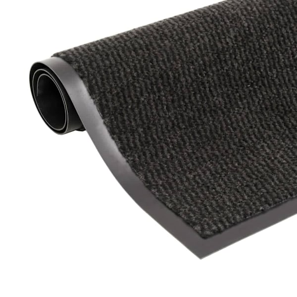 vidaXL Dörrmattor 2 st rektangulär tuftad 80x120 cm svart Svart