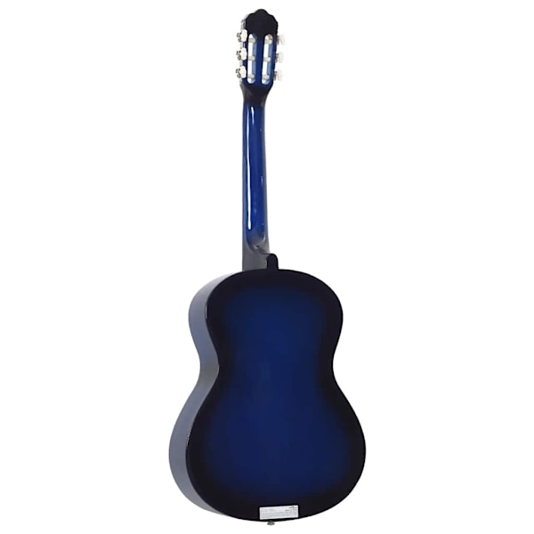 vidaXL Klassisk gitarr för nybörjare blå 4/4 39" amerikansk lind Blå