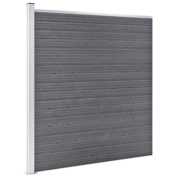 vidaXL Staketpanel WPC 1045x186 cm grå grå