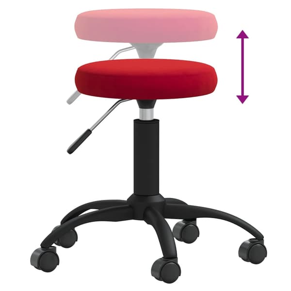 vidaXL Massagepall vinröd sammet Röd