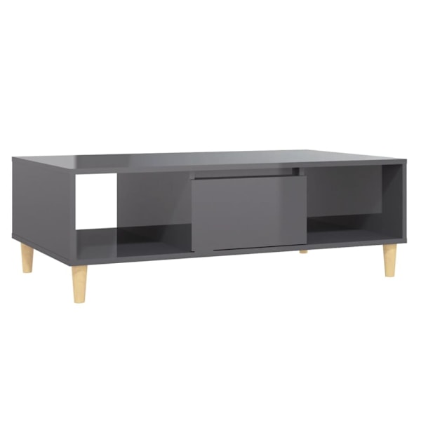 vidaXL Soffbord grå högglans 103,5x60x35 cm konstruerat trä grå