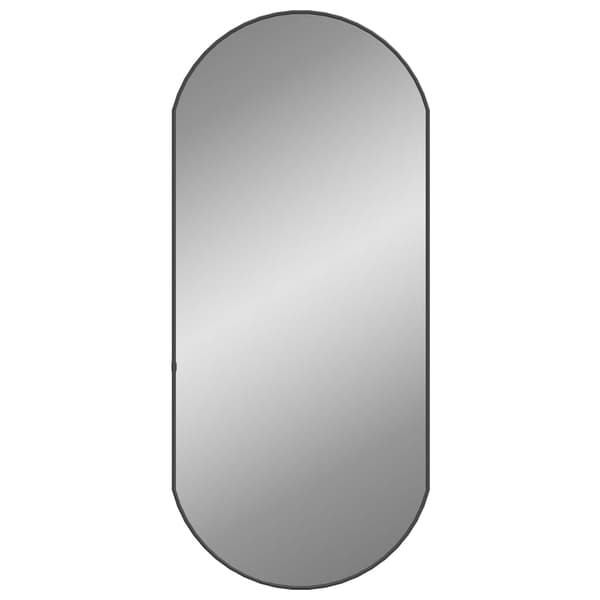 vidaXL Väggspegel svart 90x40 cm oval art