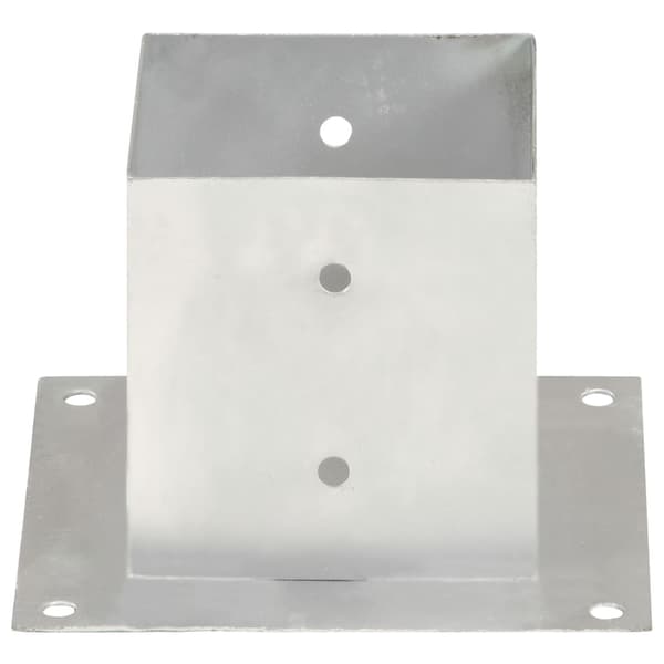 vidaXL Stolpfot 4 st galvaniserad metall 141 mm Silver