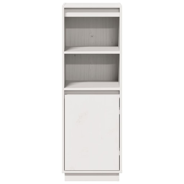 vidaXL Förvaringsskåp vit 37x34x110 cm massiv furu Vit