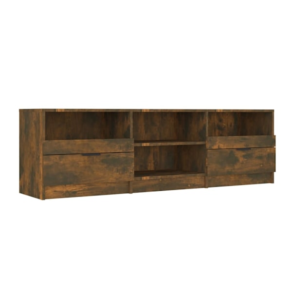 vidaXL Tv-bänk rökfärgad ek 150x33,5x45 cm konstruerat trä Brun