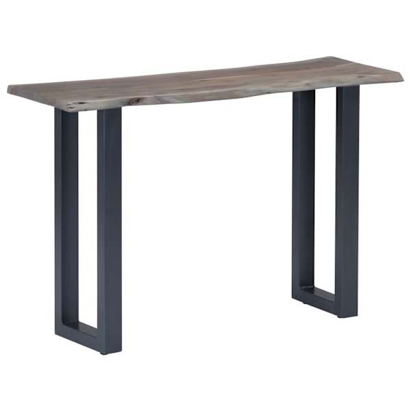 vidaXL Konsolbord grå 115x35x76 cm massivt akaciaträ och järn grå