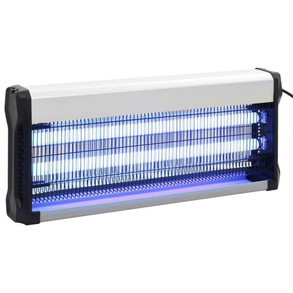 vidaXL Insektsdödare svart aluminium ABS 40 W Svart