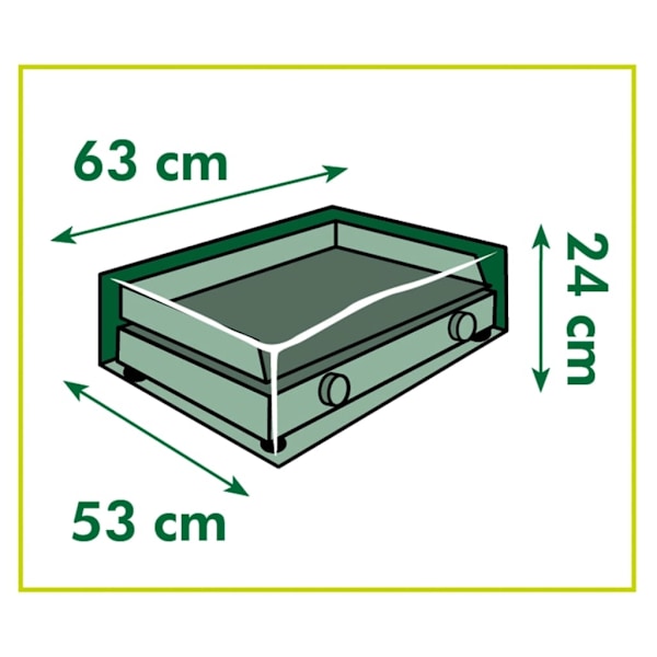 Nature Överdrag för plancha-grill 63x53x24cm grå