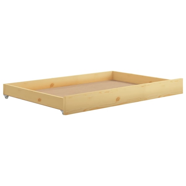 vidaXL Utdragbar dagbädd 2x(90x200) cm massiv furu Brun
