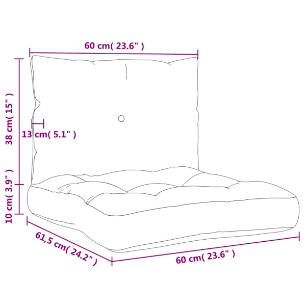 vidaXL Palldynor 2 st taupe tyg Taupe