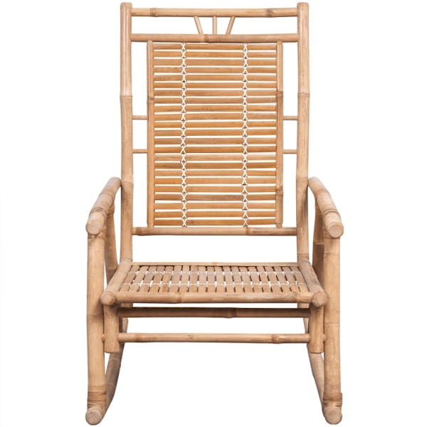 vidaXL Gungstol med dyna bambu Taupe