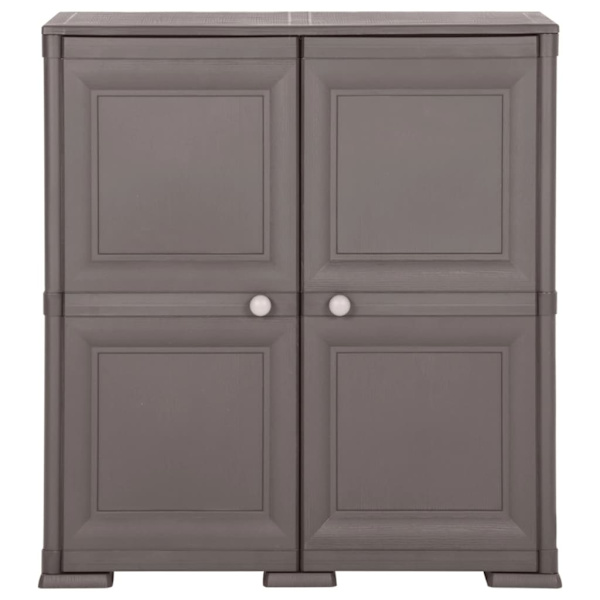vidaXL Plastskåp 79x43x85,5 cm träimitation grå grå