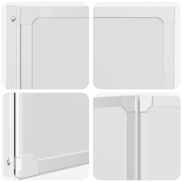 vidaXL Duschvägg vikbar Vit 3-paneler 117x120 cm "Silver"