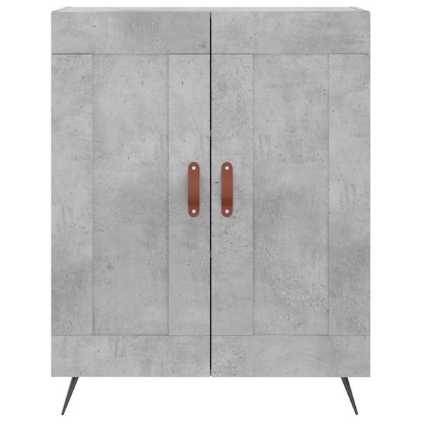 vidaXL Högskåp betonggrå 69,5x34x180 cm konstruerat trä Grå