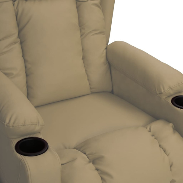 vidaXL Reclinerfåtölj cappuccino konstläder Brun