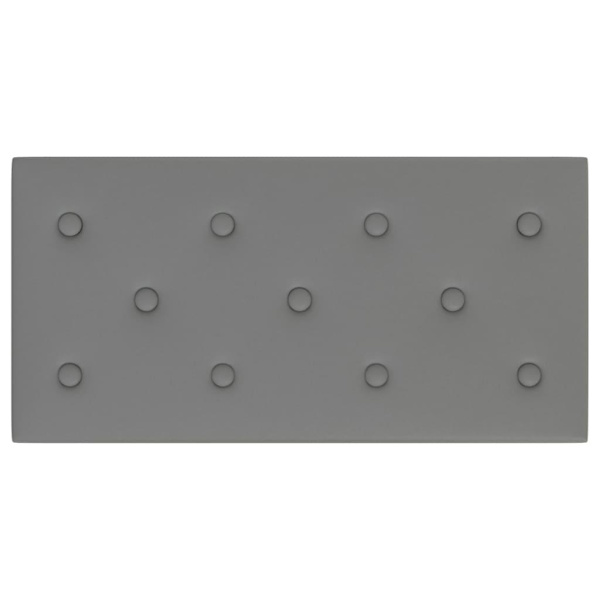 vidaXL Väggpaneler 12 st grå 60x30 cm konstläder 2,16 m² Grå