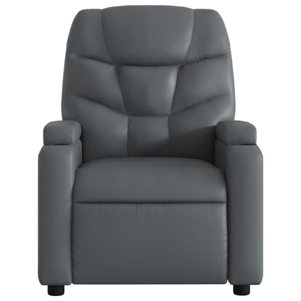 vidaXL Elektrisk reclinerfåtölj grå konstläder Grå