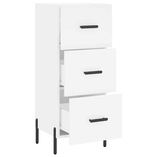 vidaXL Skänk vit 34,5x34x90 cm konstruerat trä Vit
