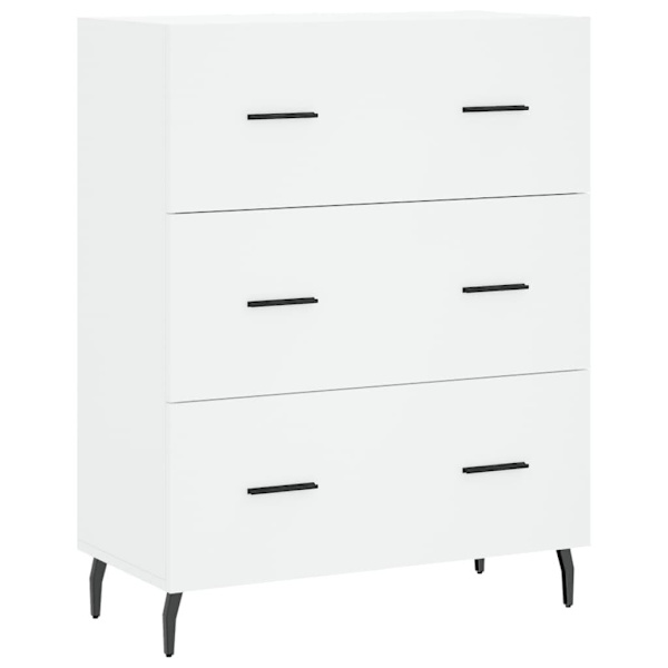vidaXL Högskåp vit 69,5x34x180 cm konstruerat trä Vit