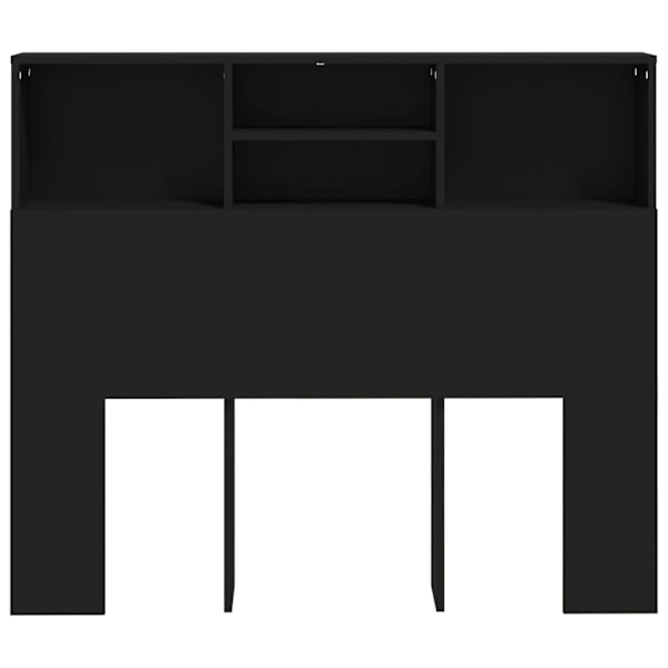 vidaXL Sänggavel med förvaring svart 120x19x103,5 cm Svart