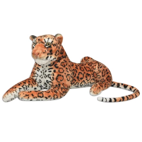 vidaXL Leopardleksak plysch brun XXL Brun