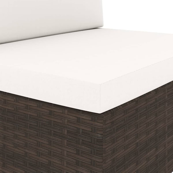 vidaXL Modulsoffa 2-sits konstrotting brun Brun