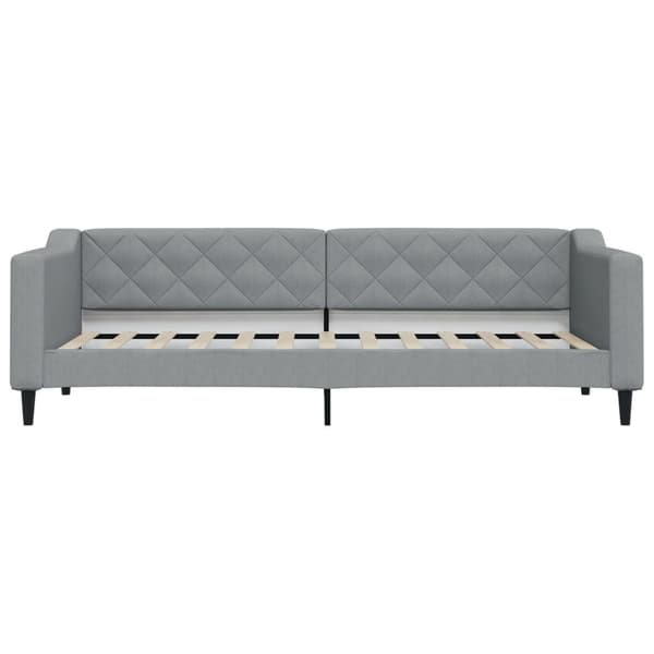 vidaXL Dagbädd utdragbar ljusgrå 80x200 cm tyg Grå