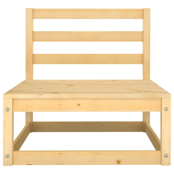 vidaXL Loungegrupp med dynor 2 delar massiv furu grå