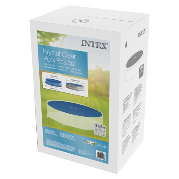 INTEX Poolöverdrag solenergi blå 290 cm polyeten Blå