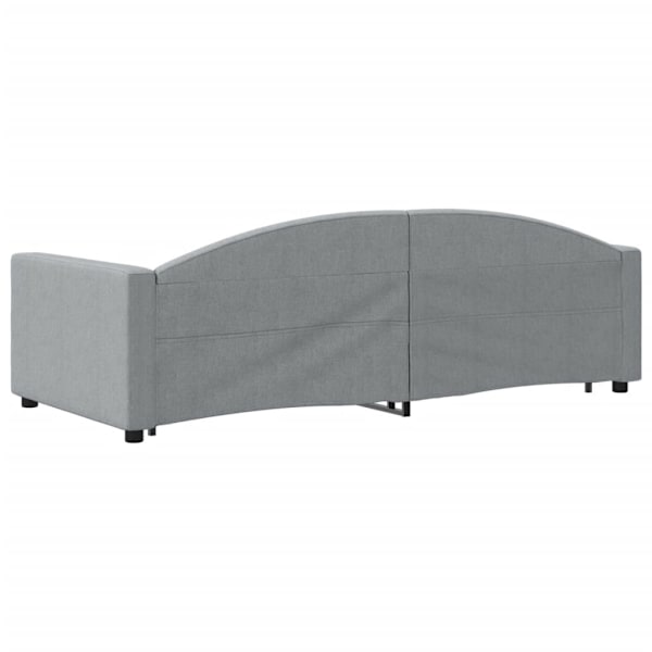 vidaXL Dagbädd utdragbar med lådor ljusgrå 90x200 cm tyg Grå