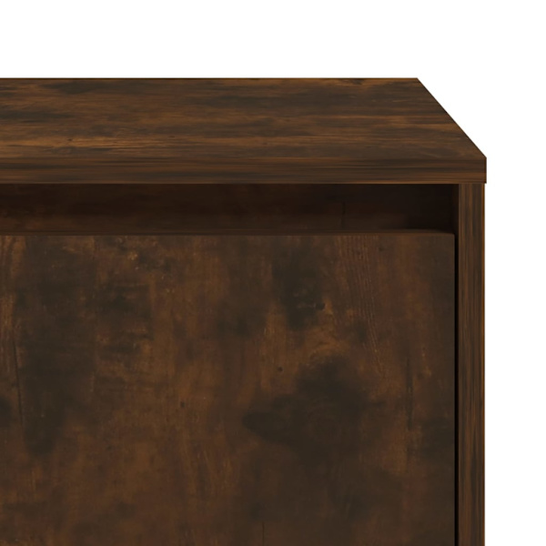 vidaXL Sängbord 2 st rökfärgad ek 45x34x44,5 cm konstruerat trä Brun