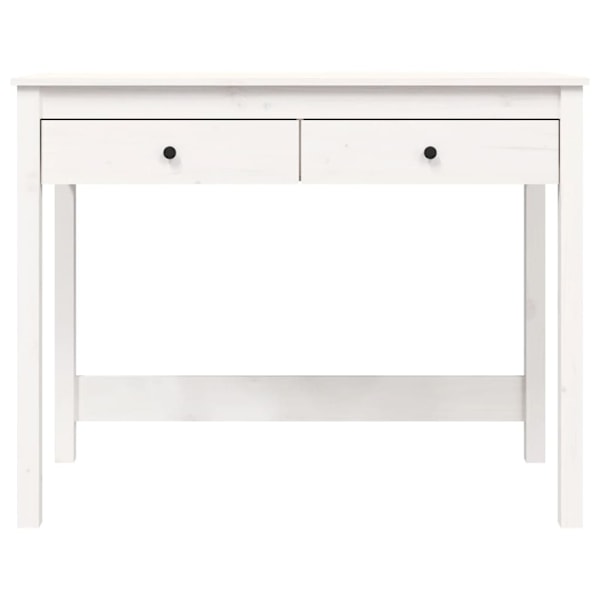 vidaXL Skrivbord med lådor vit 100x50x78 cm massiv furu Vit