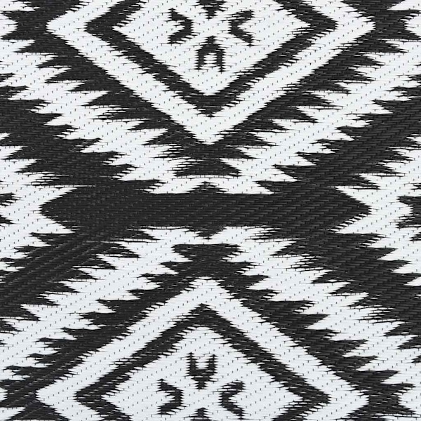 vidaXL Utomhusmatta ARAKIL svart 120x180 cm PP Svart