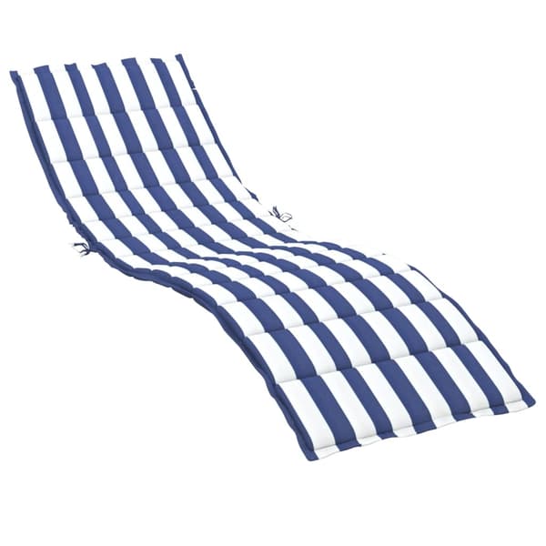 vidaXL Lounger kudde Oxford tyg (100% polyester) Blå och vit rand Blå