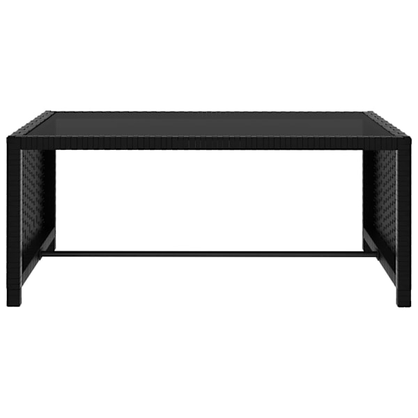 vidaXL Solsängar 2 st med bord konstrotting svart Svart