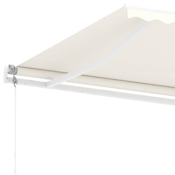 vidaXL Fristående automatisk markis 600x300 cm gräddvit Creme