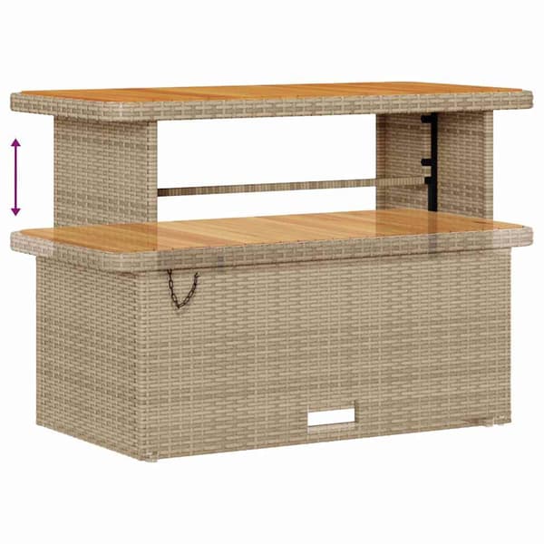vidaXL Trädgårdsoffset 13 st Beige konstrotting Beige