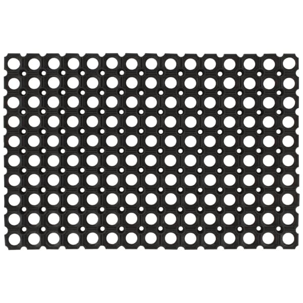 vidaXL Dörrmatta rektangulär 60x80 cm Gummi Svart