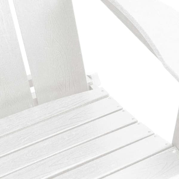 vidaXL Trädgård Stol 2 st Vit polyeten Vit