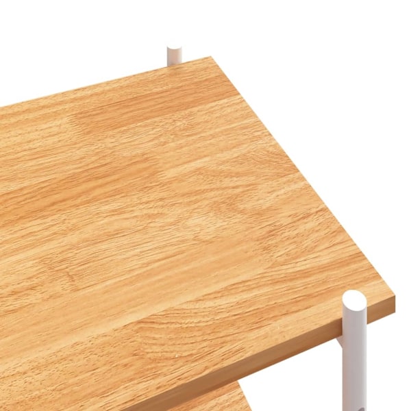 vidaXL Hyllenhet med 4 hyllplan vit och ek 80x40x130 cm Vit